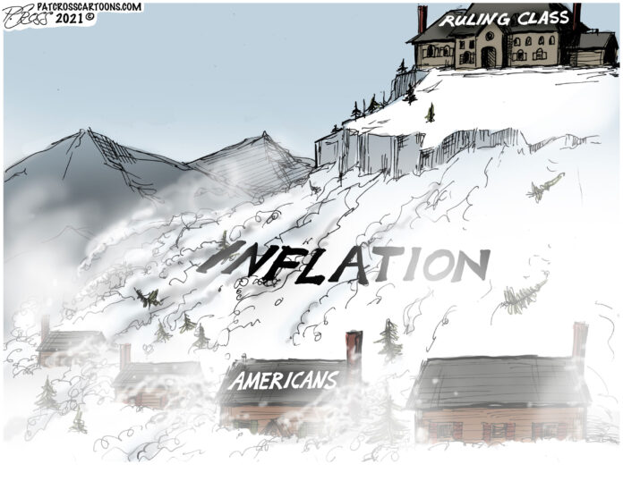 Inflation from Ruling Class avalanches on Americans