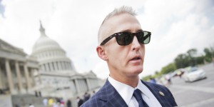 Rep. Trey Gowdy, R-S.C., speaks with the media on the East Front of the Capitol after a vote in the House, July 31, 2014. (Photo By Tom Williams/CQ Roll Call)