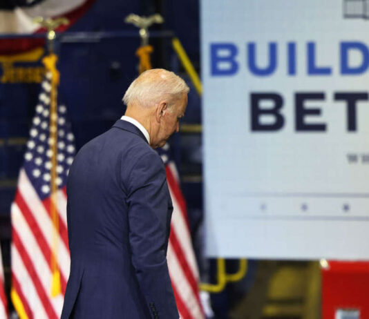 Joe Biden walking away
