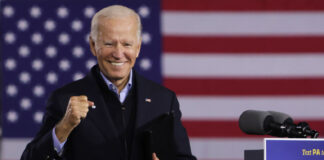 Joe Biden happy
